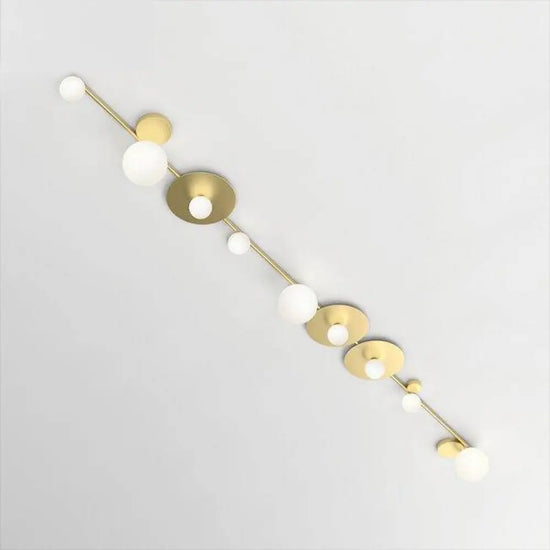 Plafonnier Géométrique Doré En Verre Led D / Froide Luminaire Chambre