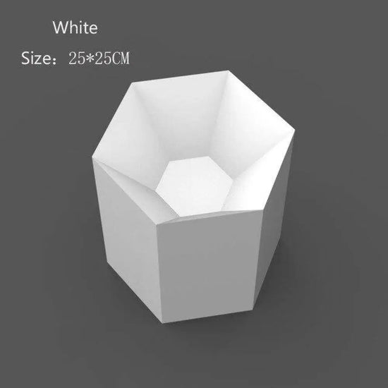 Plafonnier Hexagonal Couleur Géométrique Blanc - 25 X 25Cm Luminaire Chambre