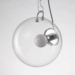 Plafonnier Industriel Argenté Globe Verre Luminaire Chambre