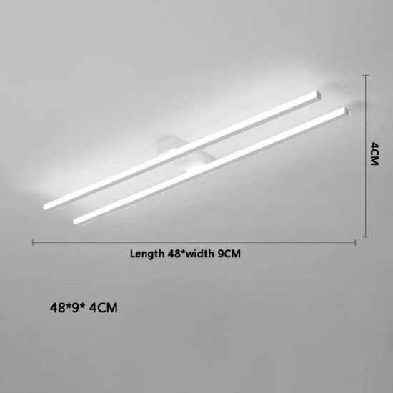 Plafonnier Industriel Led Barre Warren Blanc / Chaude Luminaire Chambre