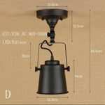 Plafonnier Industriel Led Métal Rétro Luminaire Chambre