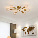 Plafonnier Led 6 Lampes Métal Entrecroisées Luminaire Chambre