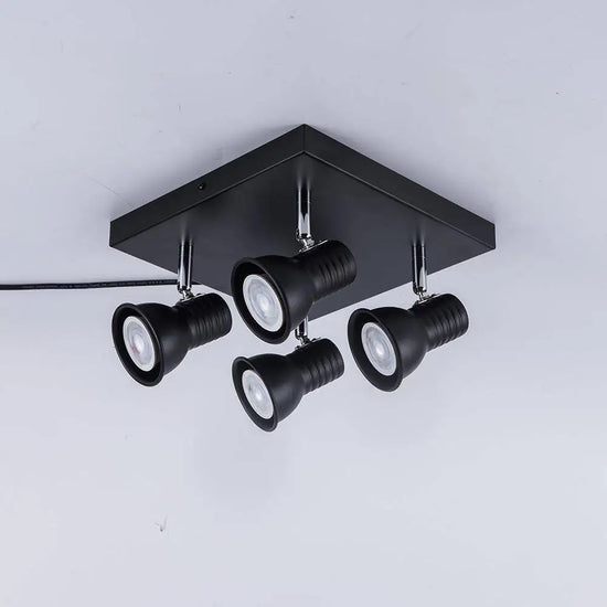 Plafonnier Led Ajustable Noir. Luminaire Chambre