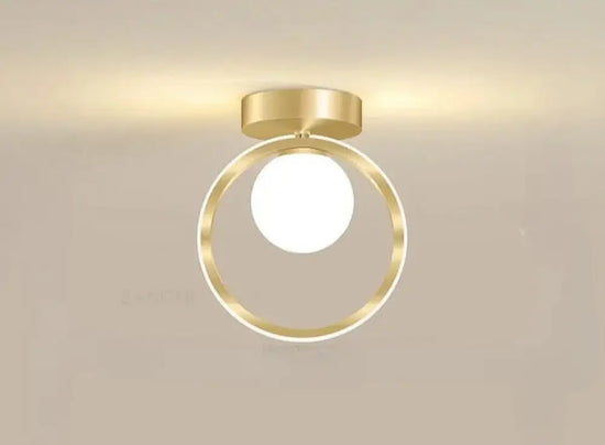 Plafonnier LED Boule de Verre Blanc