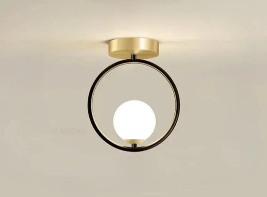 Plafonnier LED Boule de Verre Blanc