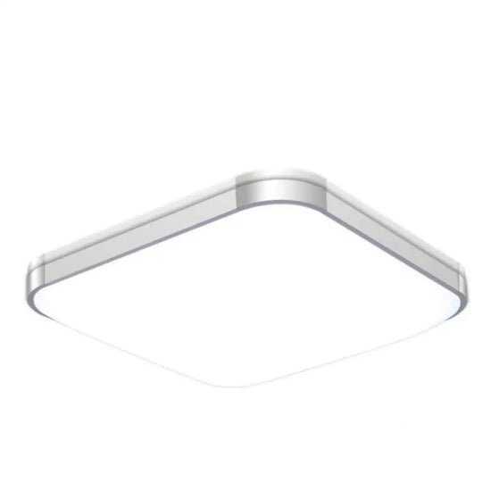 Plafonnier Led Carré Chromé Arrondi Luminaire Chambre