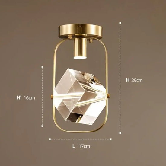 Plafonnier Led Cristal Carré Sollya Luminaire Chambre