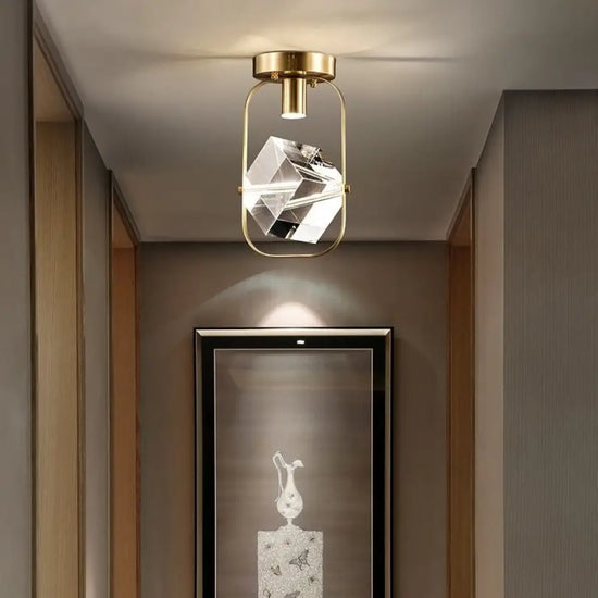 Plafonnier Led Cristal Carré Sollya Luminaire Chambre
