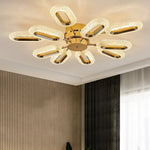 Plafonnier Led Cristal Ovale Moderne Luminaire Chambre