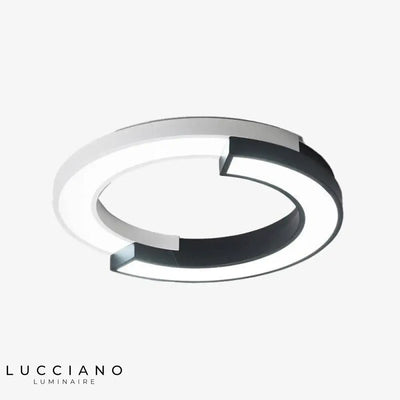 Half-Moon LED Ceiling Light Black White