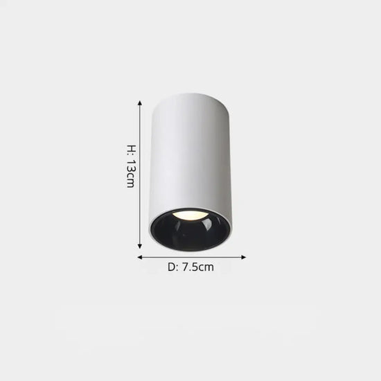 Plafonnier Led Design Réglable Hatleen Blanc - D D7.5X13Cm / Naturelle Luminaire Chambre