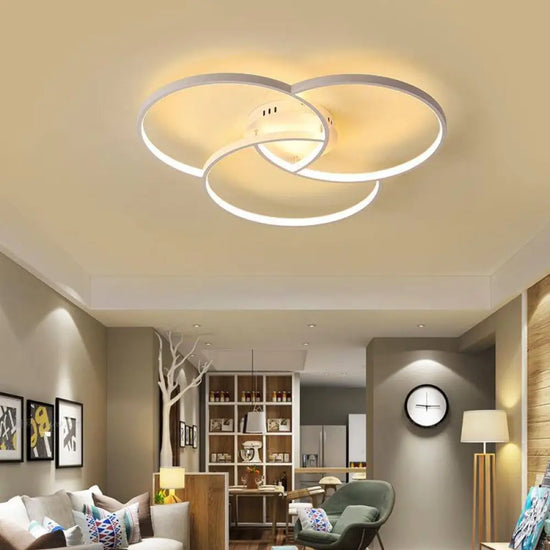 Plafonnier Led Design Trois Cercles Luminaire Chambre