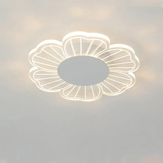 Plafonnier Led Fleur Majesty Blanc - B 7W / Chaude Luminaire Chambre
