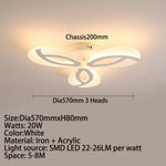 Plafonnier Led Fleur Moderne Jalen 3 Lumières - Blanc Luminaire Chambre