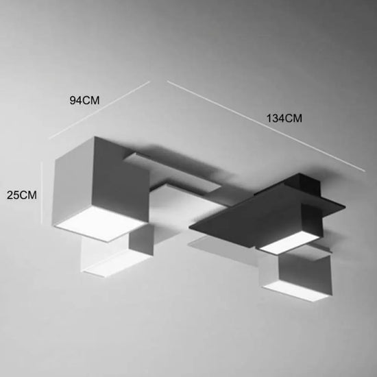 Plafonnier Led Géométrique Moderne Bicolore C Luminaire Chambre