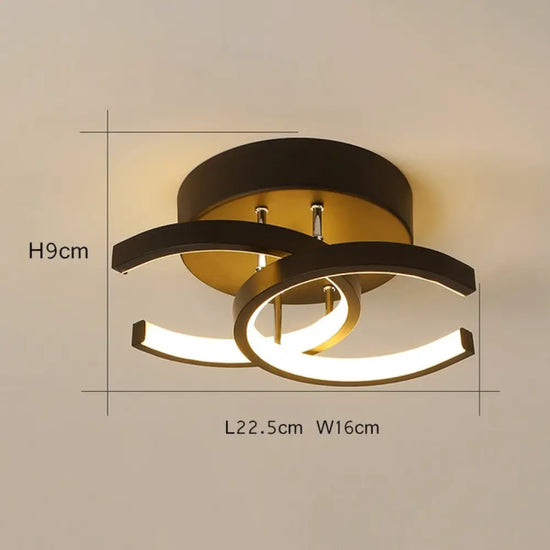 Plafonnier Led Moderne Donatelo En Métal Noir / Froide Luminaire Chambre