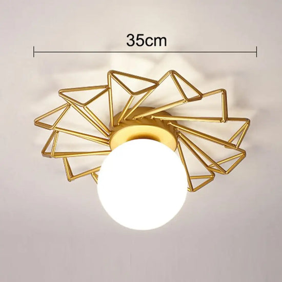 Plafonnier Led Moderne Soleil Métallique C - 35Cm / Chaude Luminaire Chambre