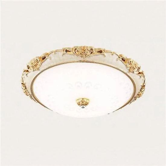 Plafonnier Led Rond Acrylique Doré Doré Luminaire Chambre