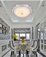 Plafonnier Led Rond Acrylique Doré Luminaire Chambre