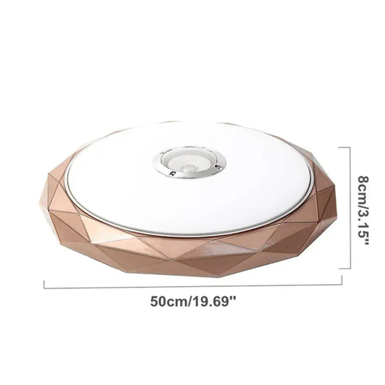 Plafonnier Led Rond Rose Géométrique Luminaire Chambre