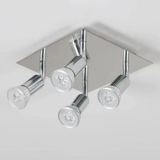 Plafonnier Led Spots Orientables Satiné Luminaire Chambre