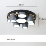 Plafonnier Led Tubes Colorés Orion Gris - 8 Lumières Luminaire Chambre