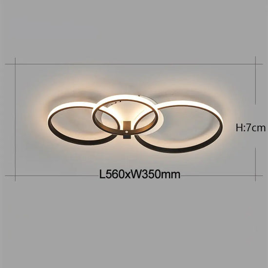 Plafonnier Led Vexler Anneaux Modernes Luminaire Chambre