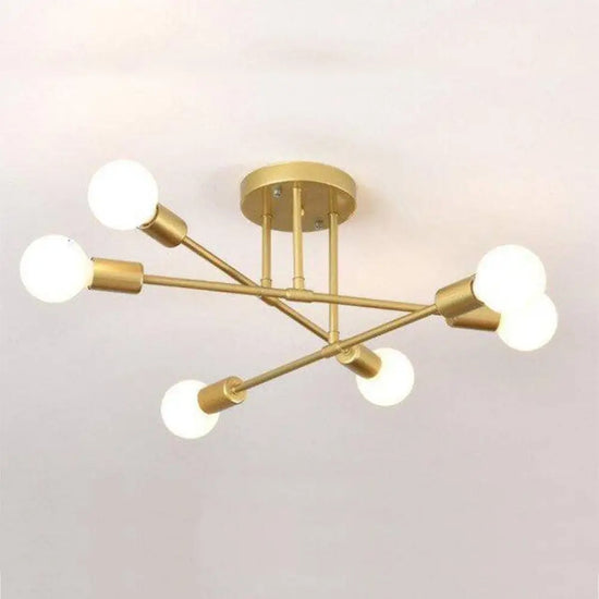 Plafonnier Métal Design Multi-Lampes Rod C Luminaire Chambre