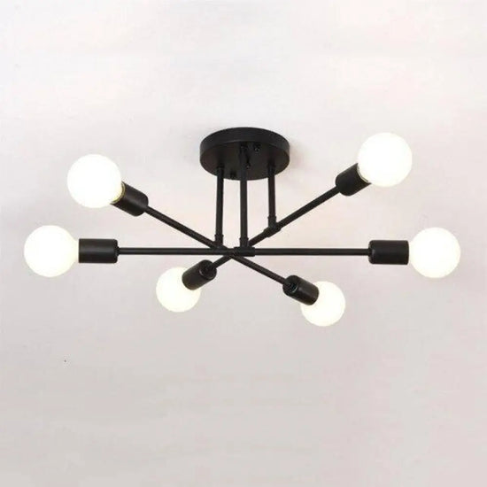 Plafonnier Métal Design Multi-Lampes Rod D Luminaire Chambre