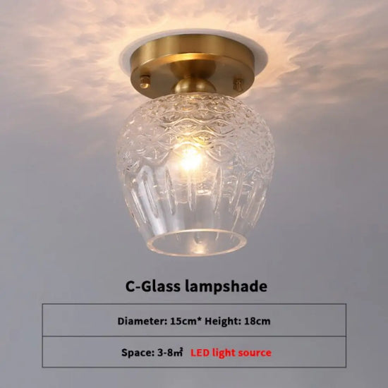 Plafonnier Moderne Diara En Verre C / Chaude Luminaire Chambre