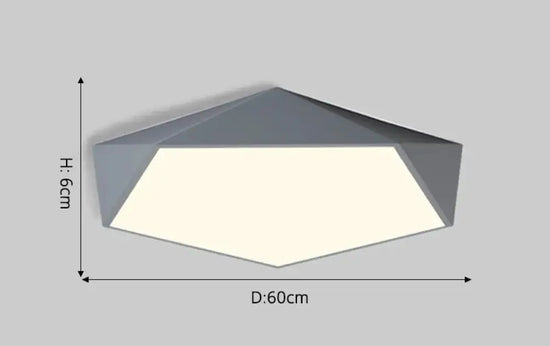 Plafonnier Pour Chambre Adulte Gris / 40Cm