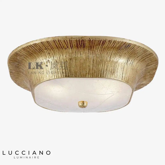 Plafonnier Rétro Led Doré En Métal Doré / 36 X 11Cm Luminaire Chambre