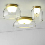 Plafonnier Rond Doré En Verre Tailles Luminaire Chambre