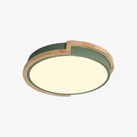 Plafonnier Rond Minimaliste Celeste Dimmable Vert - 40 Cm Luminaire Chambre