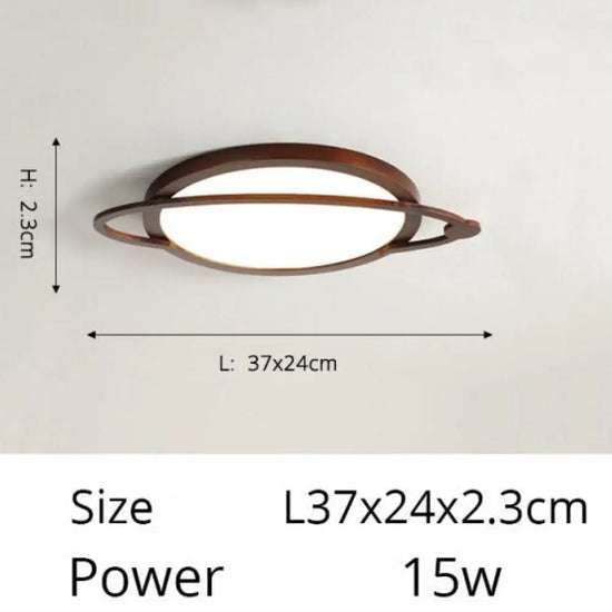 Plafonnier Scandinave Design Benilde A - Walnut 37Cm / Froide Luminaire Chambre