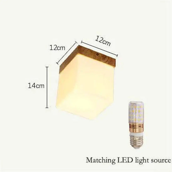Plafonnier Scandinave Led Bois Square C Luminaire Chambre