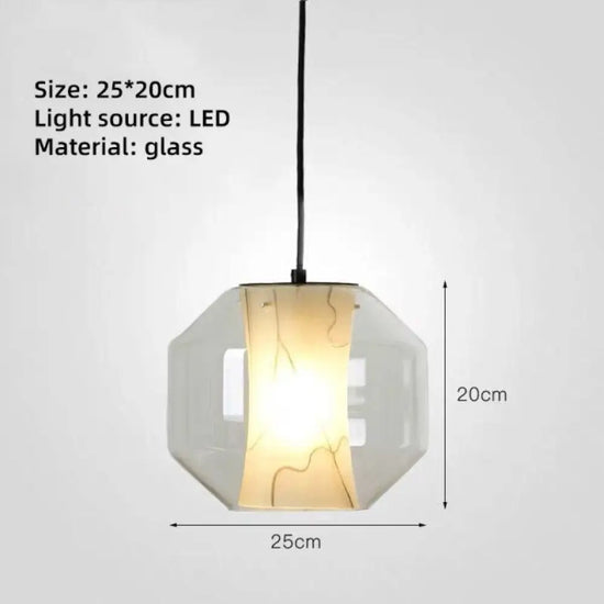 Prisme Verre Led Marbre Libe Petit / Froide Luminaire Chambre