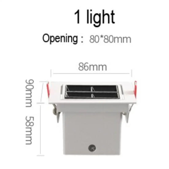 Spot Led Carré Moderne Dina Ajustable 1 Lampe / Froide Luminaire Chambre