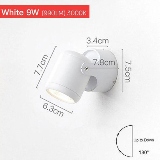 Spot Led Orientable Parsimony Blanc / 9W Applique Murale Chambre