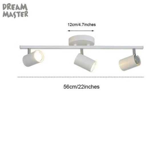 Spots Led Modernes Ajustables Blanc - 3 Lampes Luminaire Chambre