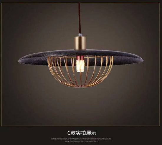 Suspension Cage Dorée Longitudinale Noir Luminaire Doré