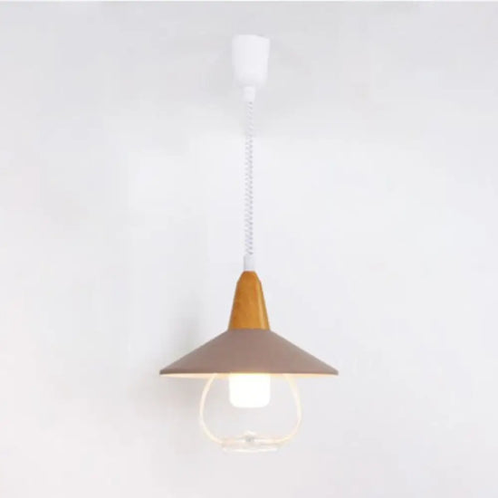 Suspension Conique Plate Casilda Marron / 20W - Chaude Luminaire Chambre