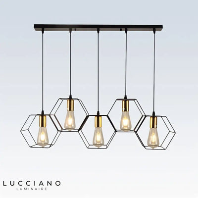Lámpara colgante para cocina en metal, base tipo "aplique de pared".