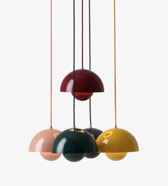 Suspension Design Led Clizia Fleur Couleur Luminaire Doré