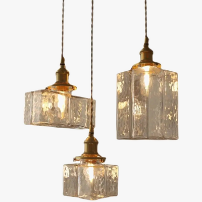 Suspension Verre Vintage Élégante Rustique