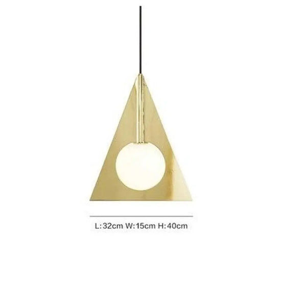 Suspension Geometric Luxe Métal Or Ariana Luminaire Chambre