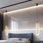 Suspension Led Anneau Allongé Moderne Luminaire Chambre
