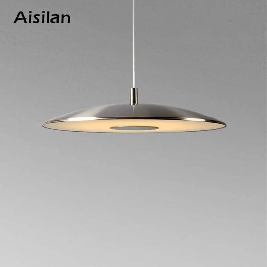 Suspension Led Avec Abat-Jour Métal Arrondi Luminaire Chambre