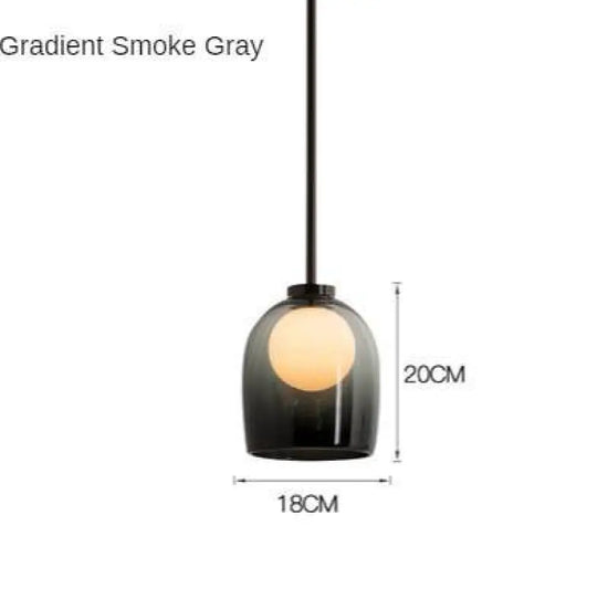 Suspension Led Avec Abat-Jour Shadow Gris Fumé / Froide Luminaire Chambre
