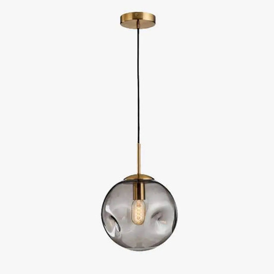 Suspension Led Boule Déformée Verre Luminaire Chambre